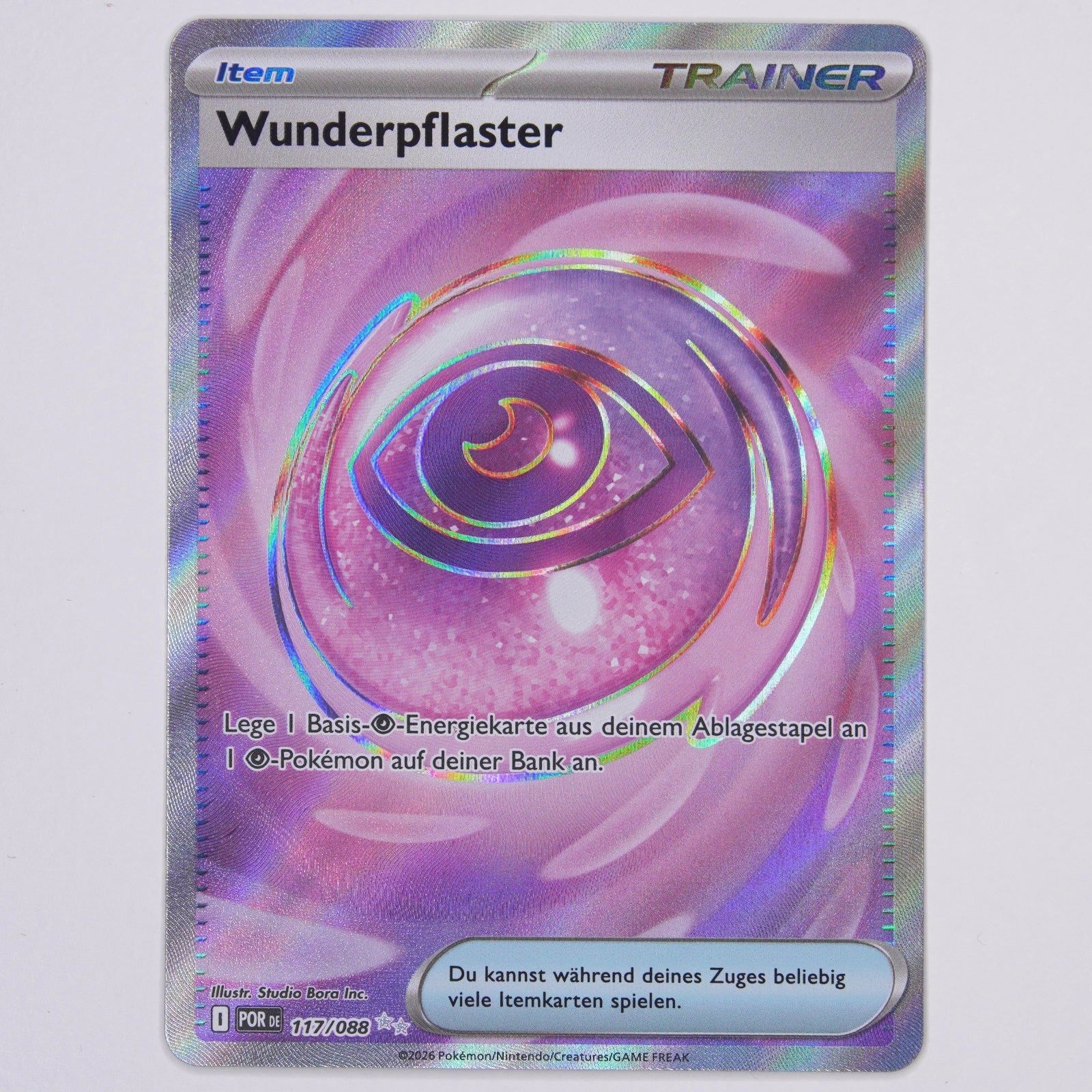 Wunderpflaster 117/088 POR Gold Secret Rare Pokémon TCG Deutsch Near Mint Vorderseite