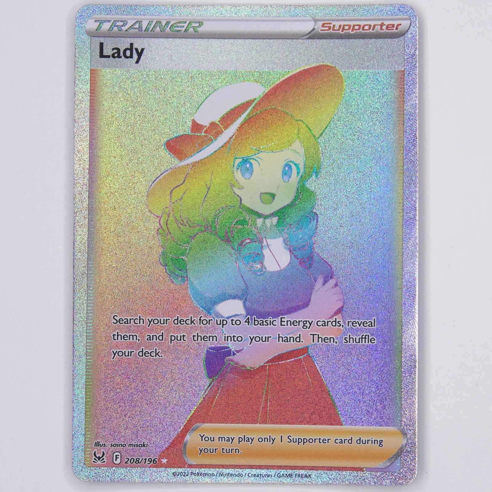 Lady 208/196 Astral Radiance Secret Rare Pokémon TCG Englisch Near Mint Vorderseite