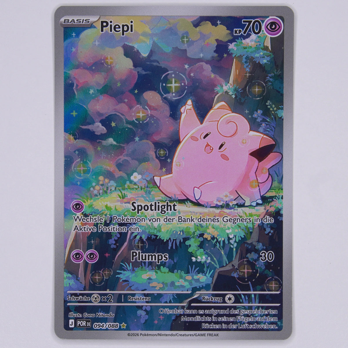 Piepi 094/088 Illustration Rare Vorderseite – Pokémon Einzelkarte Deutsch