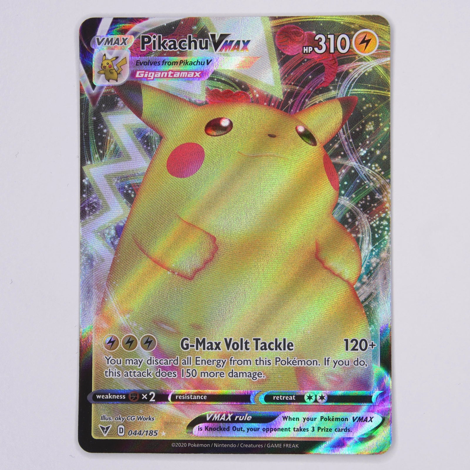 Pikachu VMAX 044/185 Vivid Voltage VMAX Ultra Rare Pokémon TCG Englisch Near Mint Vorderseite
