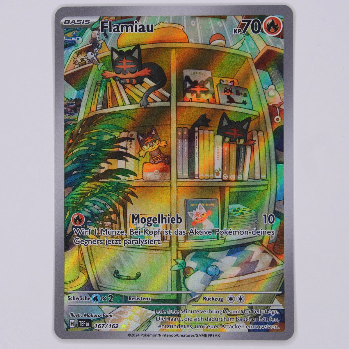 Flamiau 167/162 Illustration Rare Pokémon Karte Deutsch – Vorderseite
