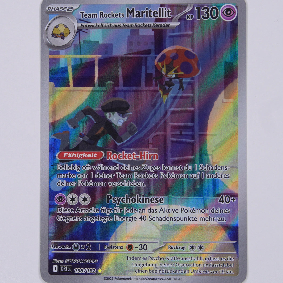 Team Rockets Maritellit 198/182 Illustration Rare Pokémon Karte Deutsch – Vorderseite