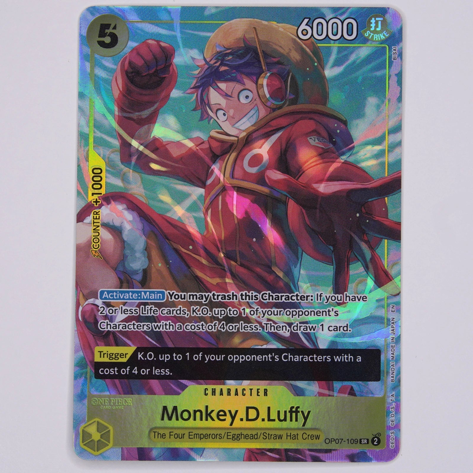 Monkey.D.Luffy OP07-109 OP07 SR One Piece Card Game Englisch Near Mint Vorderseite