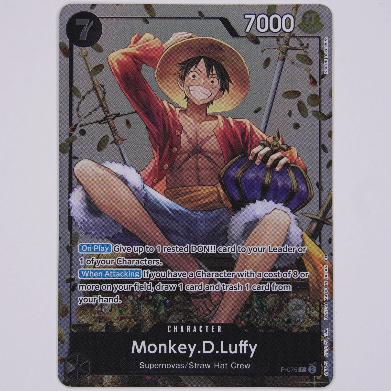 Monkey.D.Luffy P-075 Promo Promo One Piece Card Game Englisch Near Mint Vorderseite