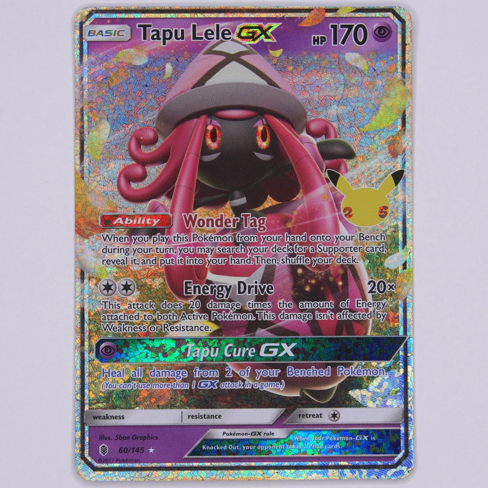 Tapu Lele GX 60/145 Celebrations Classic Collection Classic Collection Pokémon TCG Englisch Near Mint Vorderseite