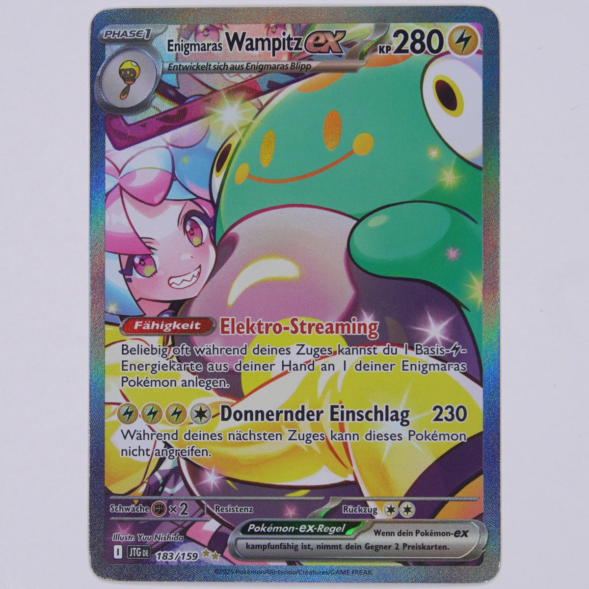 Enigmaras Wampitz ex 183/159 Special Illustration Rare Pokémon Karte Deutsch – Vorderseite