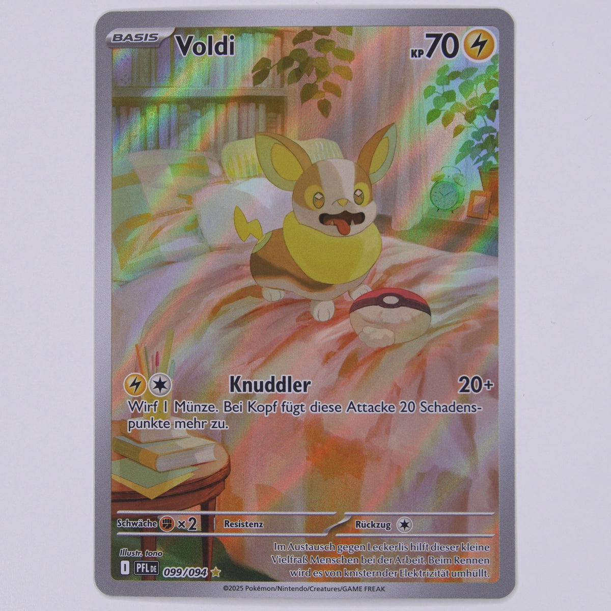 Voldi 099/094 Illustration Rare Pokémon Karte Deutsch – Vorderseite