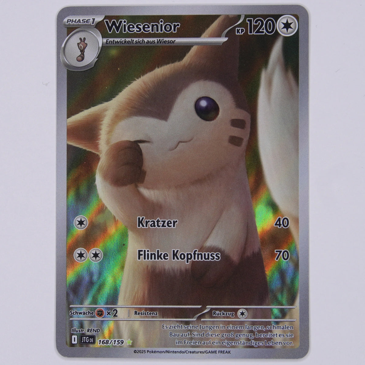 Wiesenior 168/159 Illustration Rare Pokémon Karte Deutsch – Vorderseite