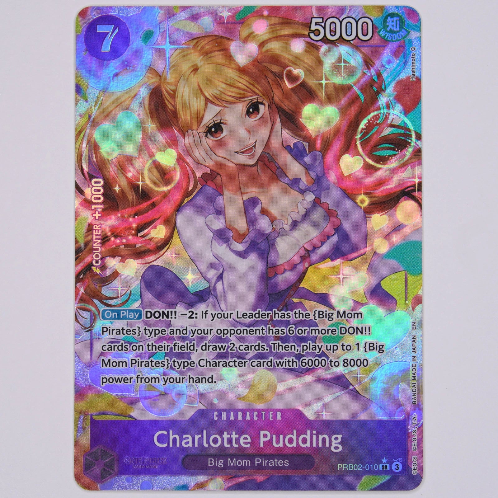 Charlotte Pudding PRB02-010 PRB02 SR One Piece Card Game Englisch Near Mint Vorderseite