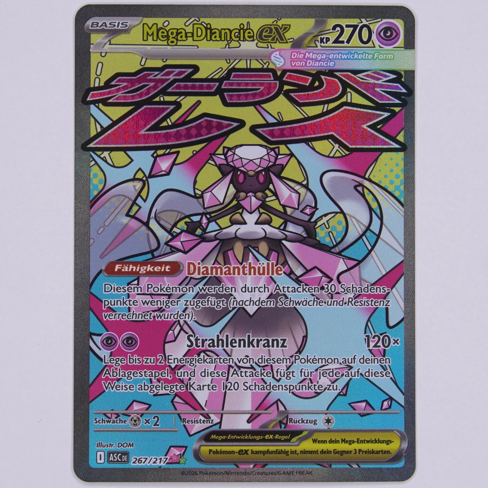 Méga-Diancie ex 267/217 ASC Special Illustration Rare Pokémon TCG Deutsch Near Mint Vorderseite