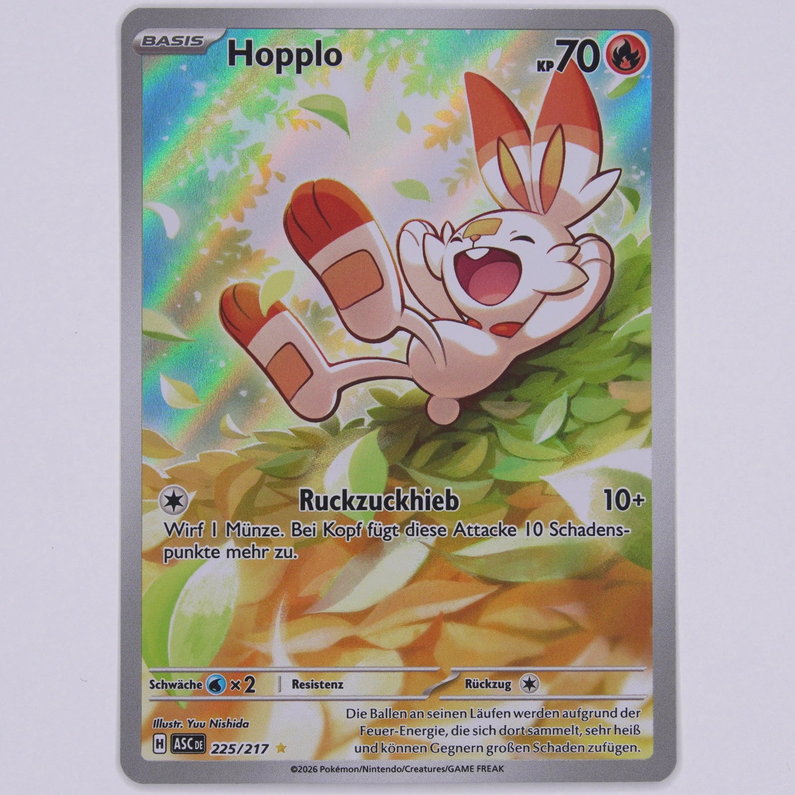 Hopplo 225/217 ASC Illustration Rare Pokémon TCG Deutsch Near Mint Vorderseite