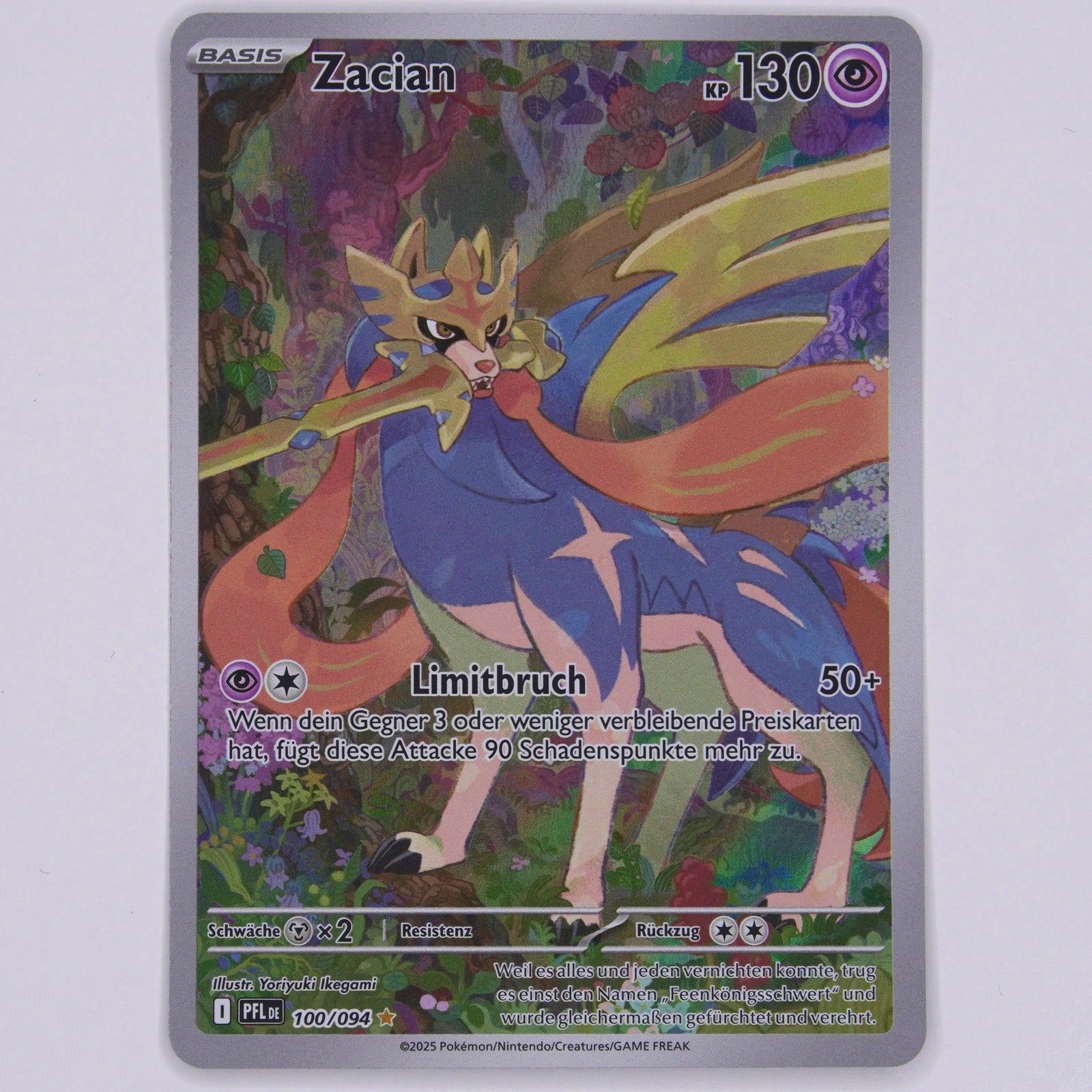 Zacian 100/094 PFL Illustration Rare Pokémon TCG Deutsch Near Mint Vorderseite
