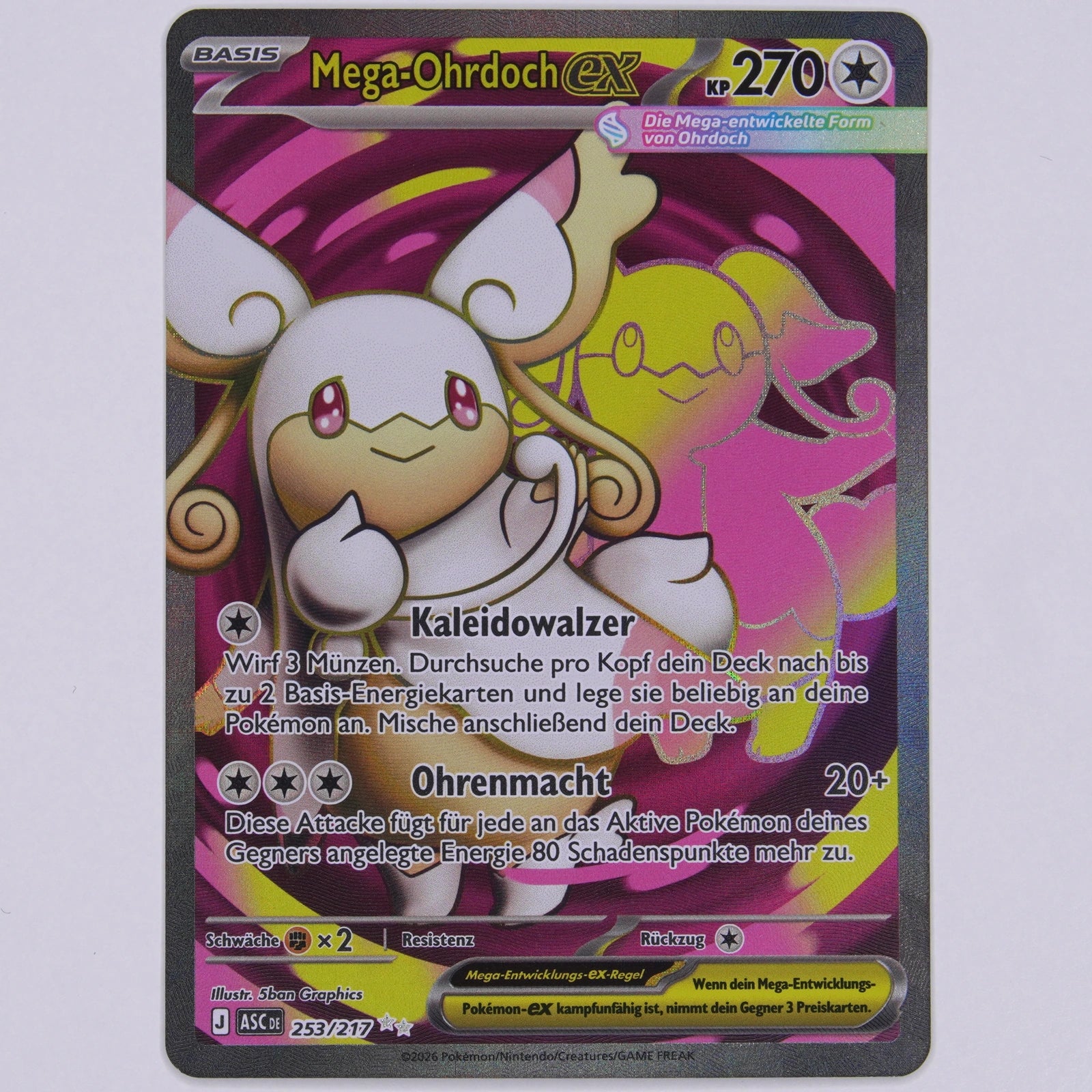 Mega-Ohrdoch ex 253/217 ASC Special Illustration Rare Pokémon TCG Deutsch Near Mint Vorderseite