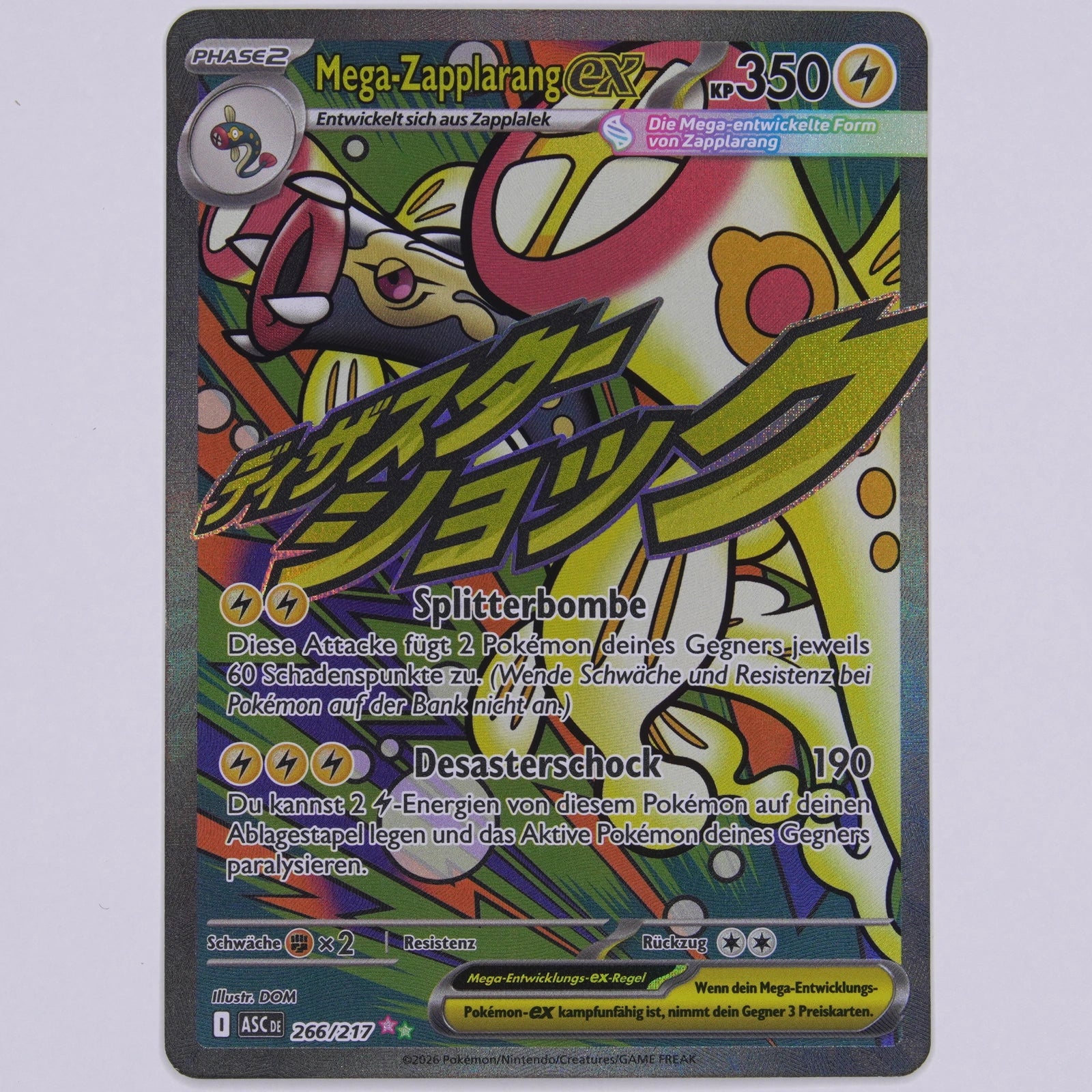 Mega-Zapplarang ex 266/217 ASC Special Illustration Rare Pokémon TCG Deutsch Near Mint Vorderseite
