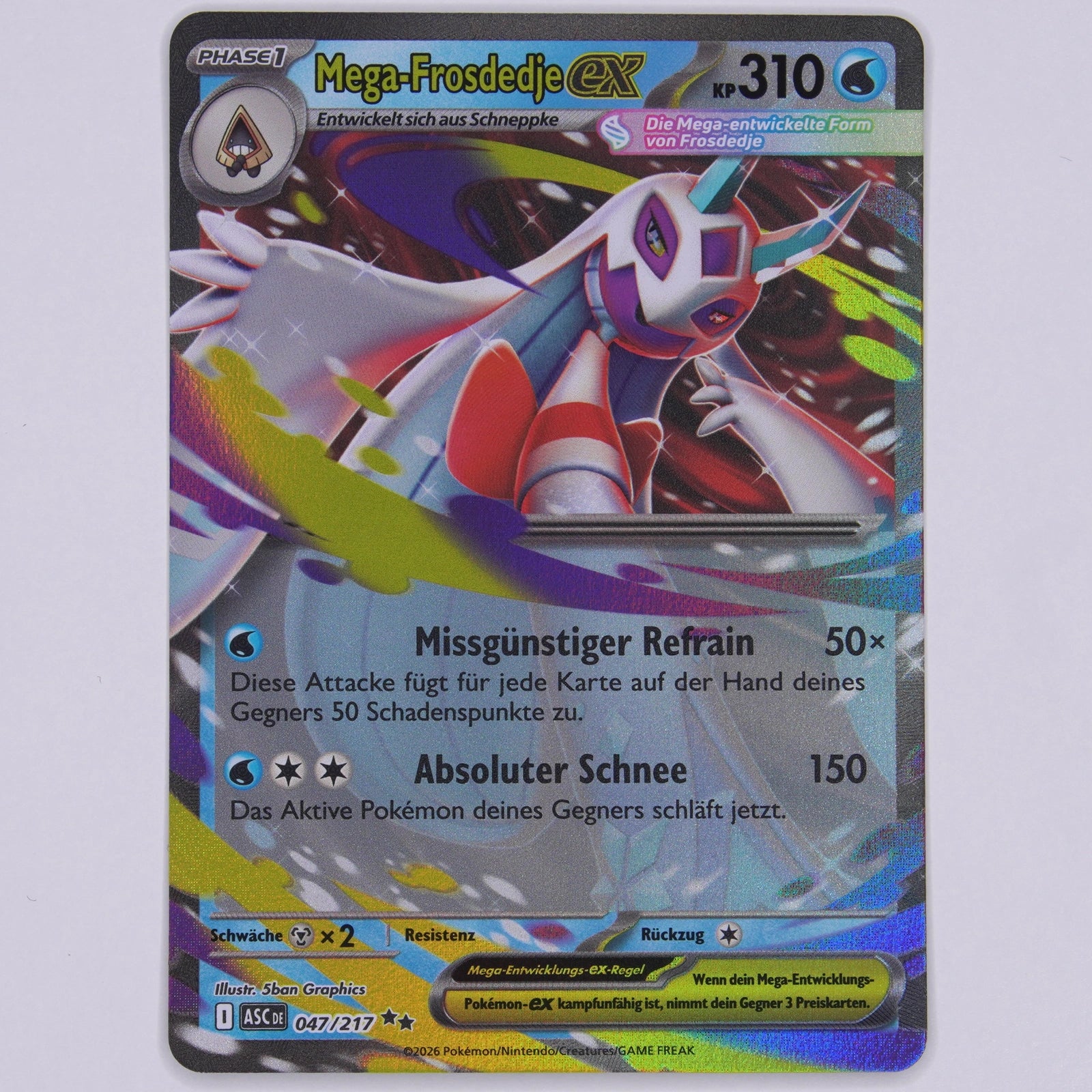 Mega-Frosdedje ex 047/217 ASC Double Rare Pokémon TCG Deutsch Near Mint Vorderseite