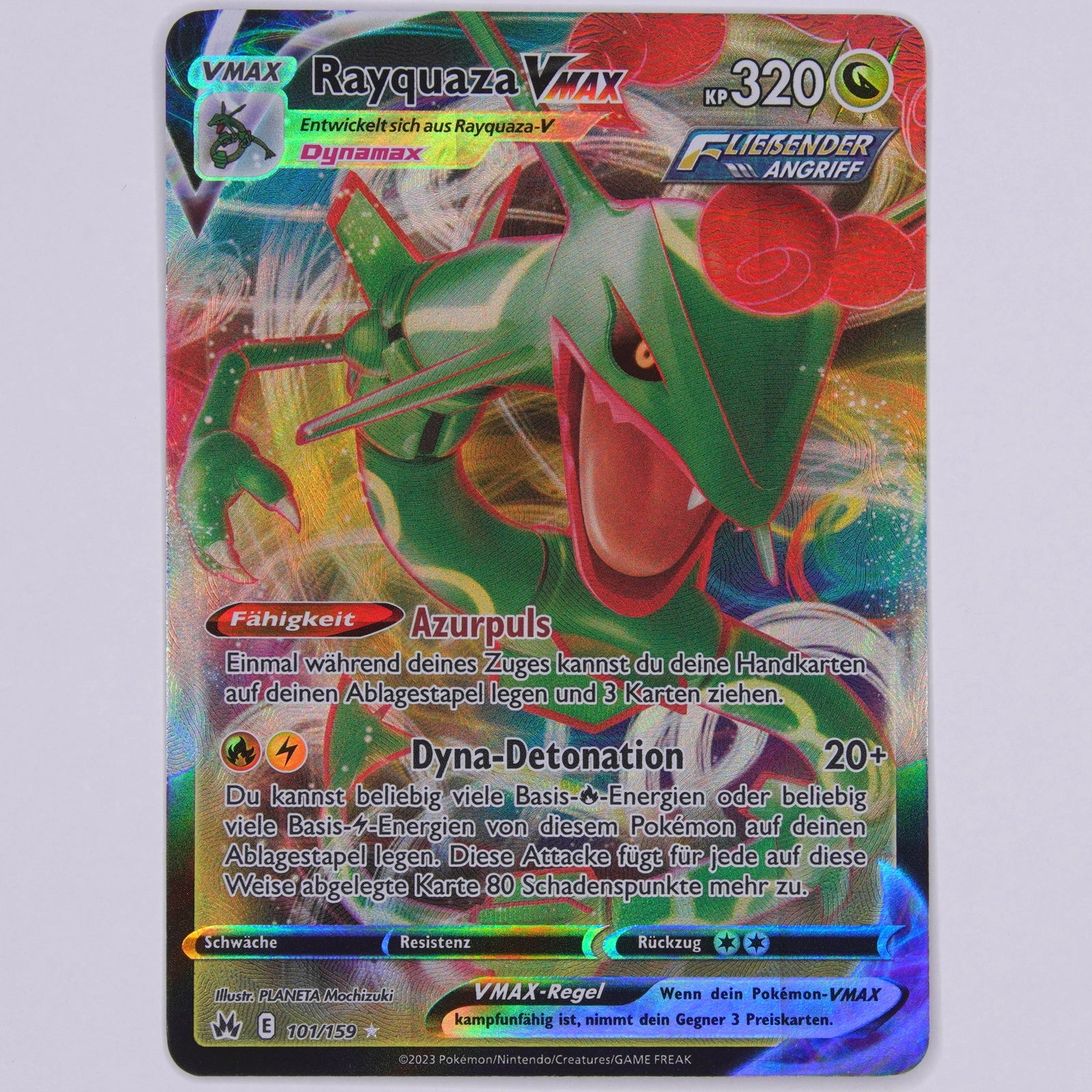 Rayquaza VMAX 101/159 Zenit der Könige Rare Holo VMAX Pokémon TCG Deutsch Near Mint Vorderseite