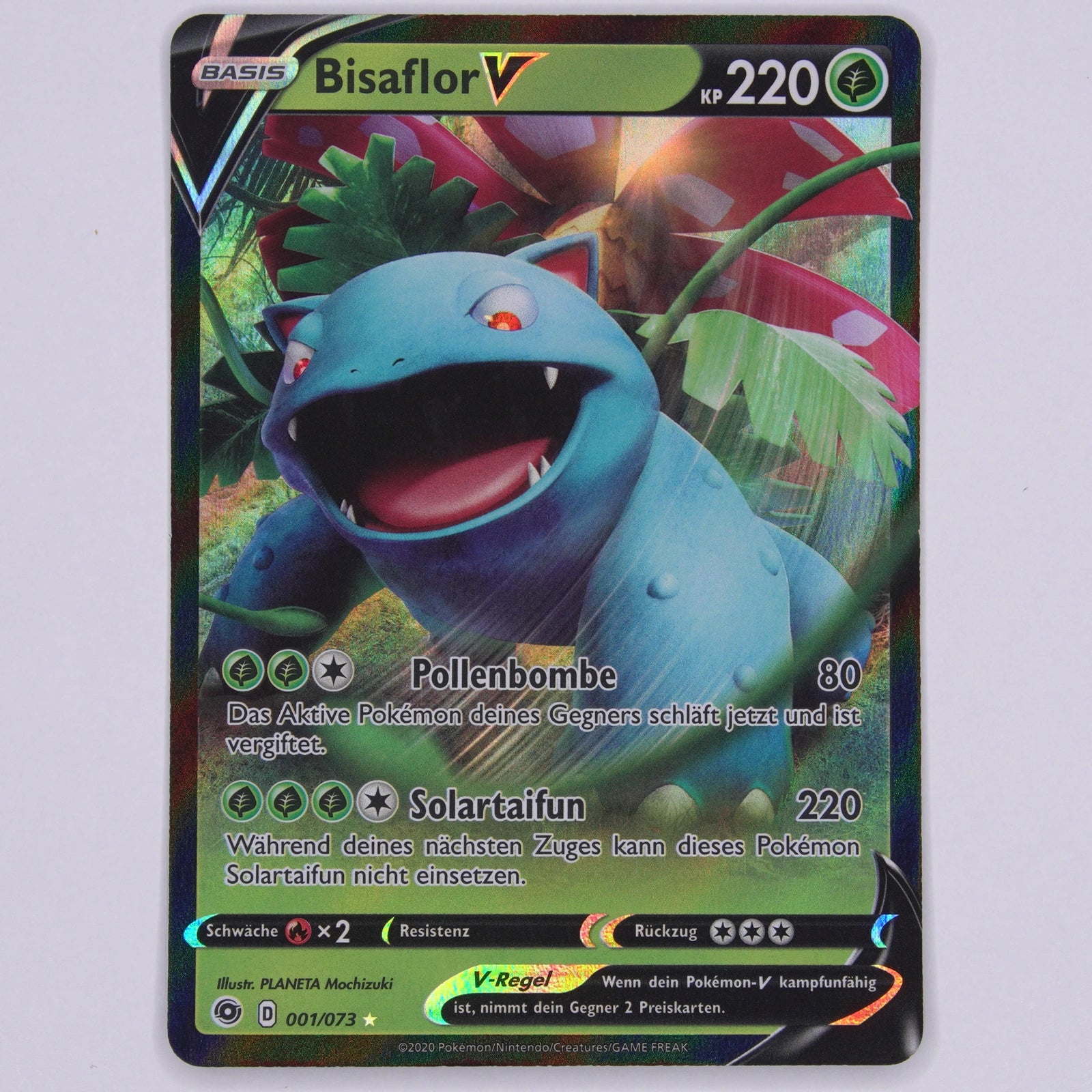 Bisaflor V 001/073 Weg des Champs Rare Holo V Pokémon TCG Deutsch Near Mint Vorderseite