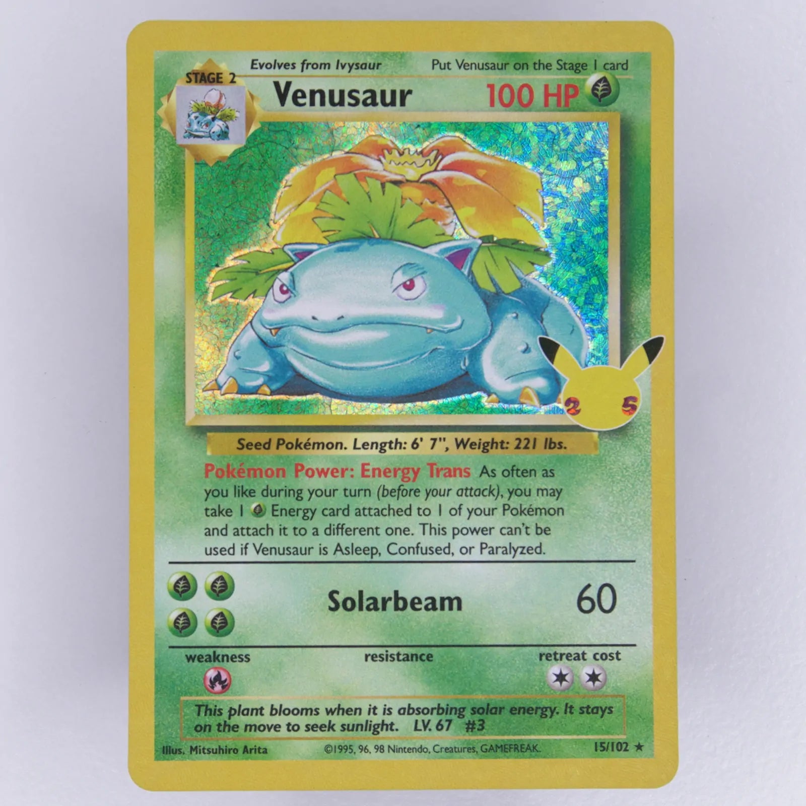 Venusaur 15/102 Celebrations Classic Collection Pokémon TCG Englisch Near Mint Vorderseite