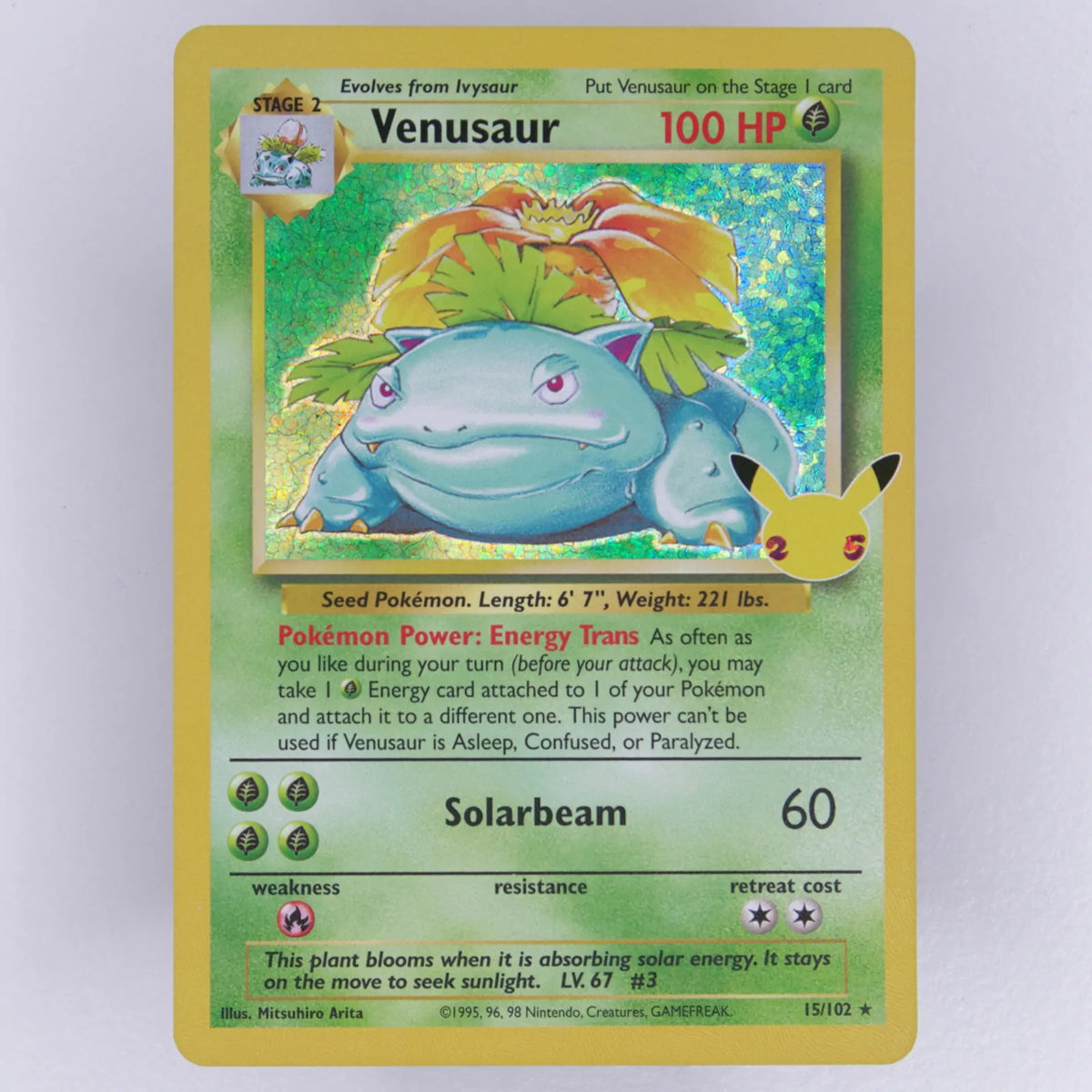 Venusaur 15/102 Celebrations Classic Collection Pokémon TCG Englisch Near Mint Vorderseite