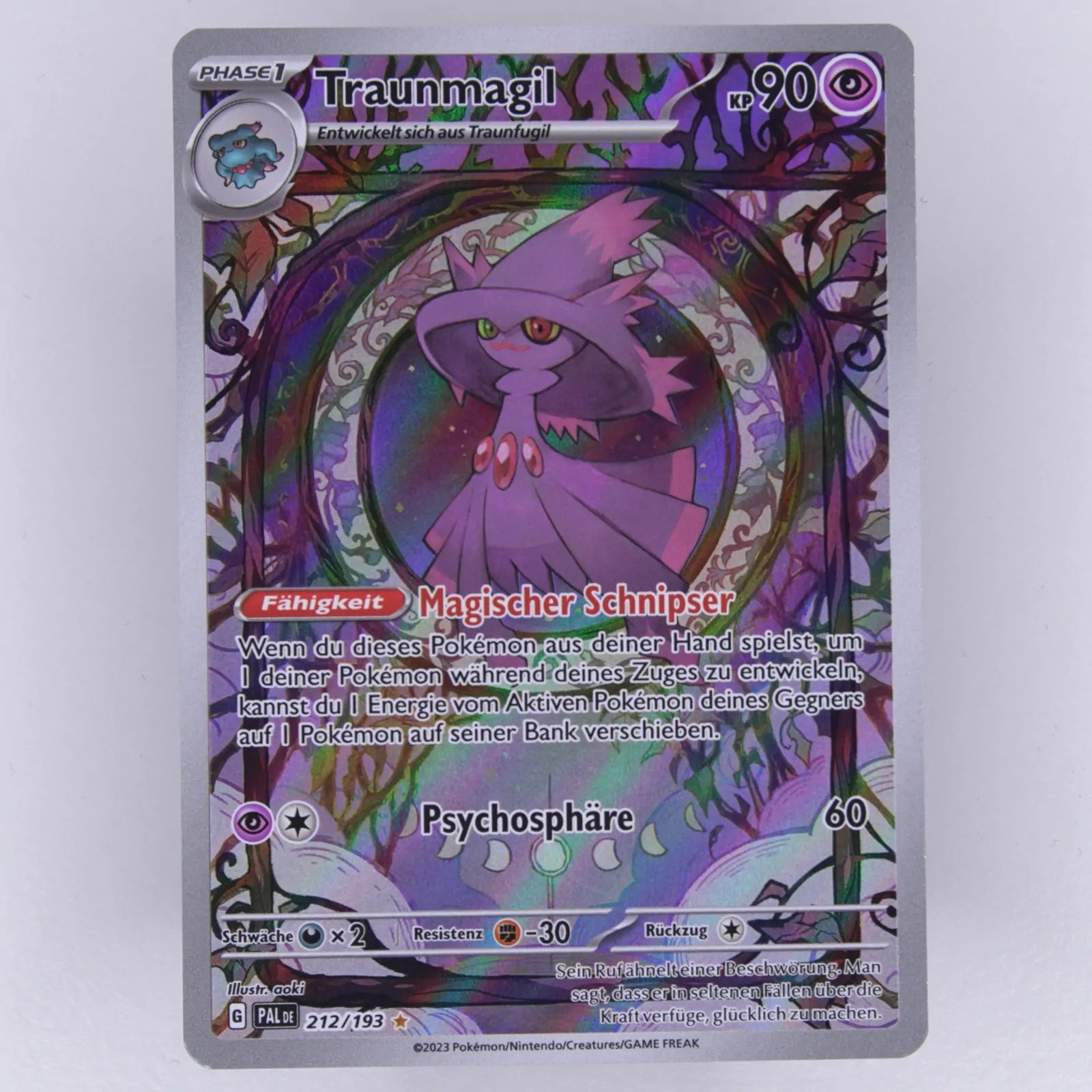 Traunmagil 212/193 PAL / Entwicklungen in Paldea IR / Illustration Rare Pokémon TCG Deutsch Near Mint Vorderseite