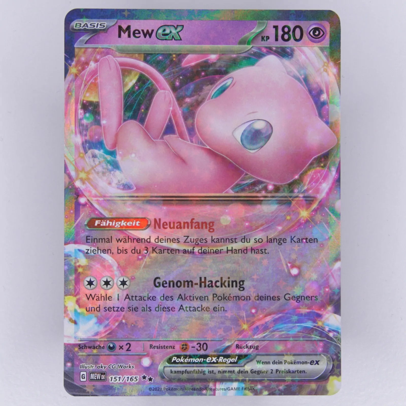 Mew ex 151/165 151 Double Rare Pokémon TCG Deutsch Near Mint Vorderseite
