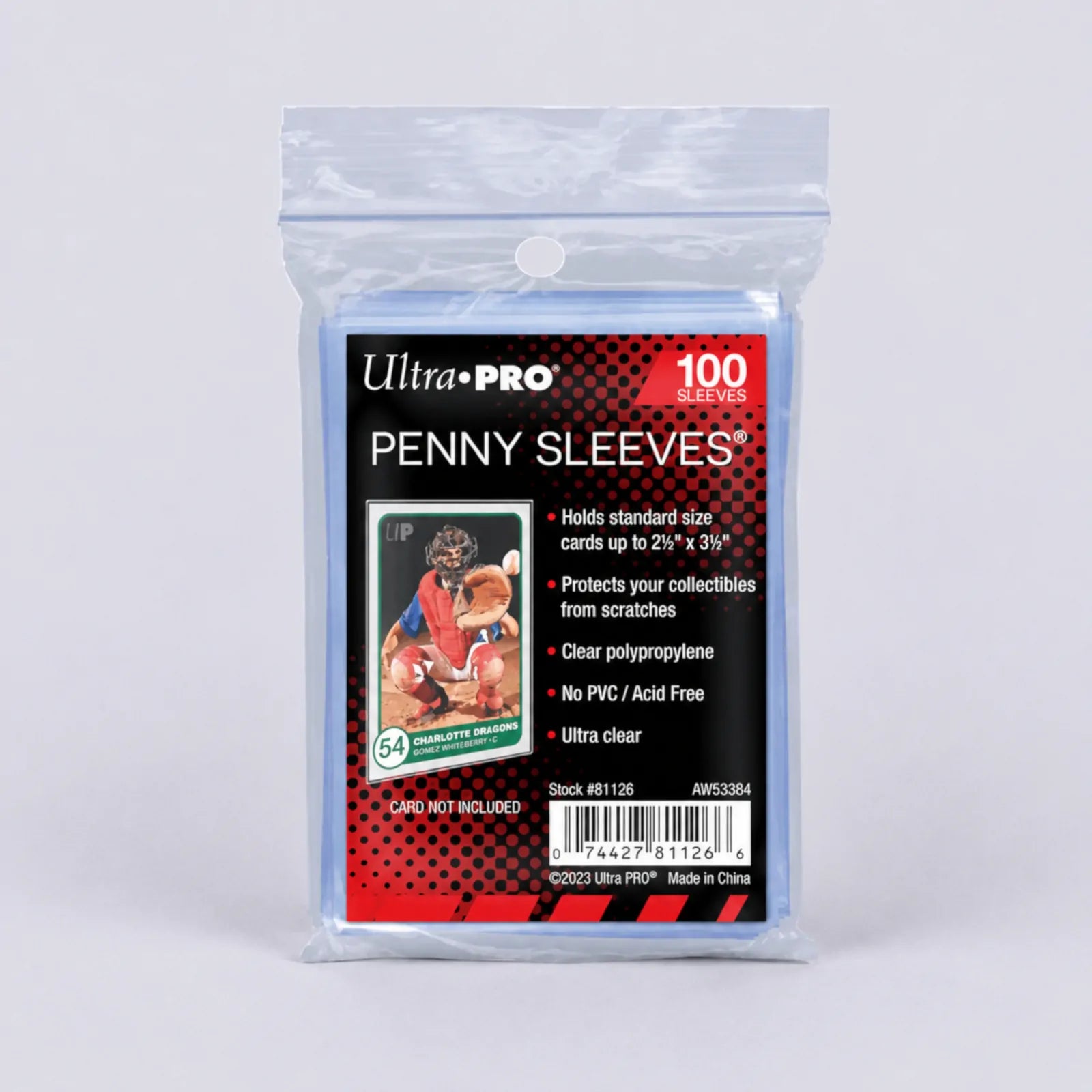 Ultra PRO Penny Sleeves 100 Stück Standard Size TCG Zubehör Neu originalverpackt Vorderseite