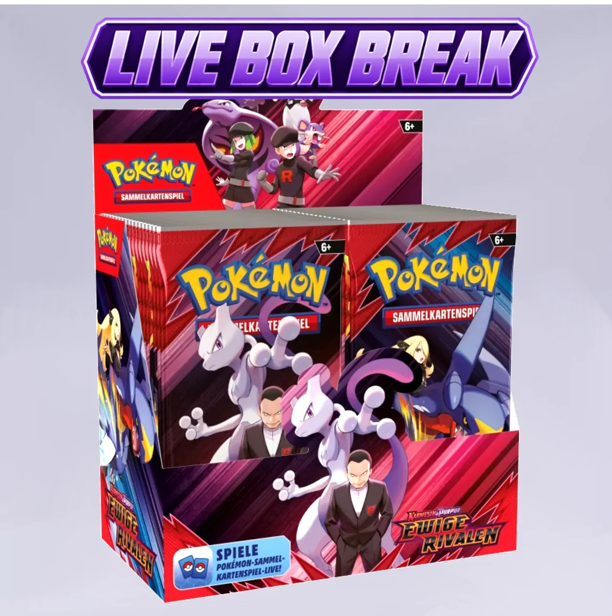 Pokémon Ewige Rivalen Display Live Box Break | 1 Spot = 6 Booster | DE | 19.07.2026 - 18 Uhr
