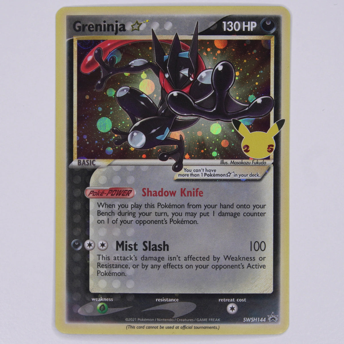 Vorderseite von Greninja ☆ SWSH144 Promo in Near Mint