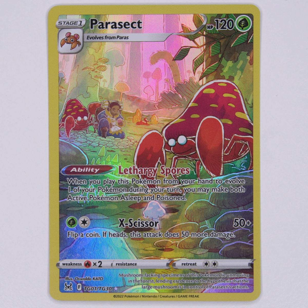 Vorderseite von Parasect TG01/TG30 Trainer Gallery Rare Holo in Near Mint