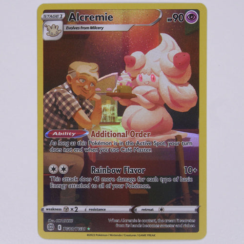 Vorderseite von Alcremie TG08/TG30 Trainer Gallery Rare Holo in Near Mint