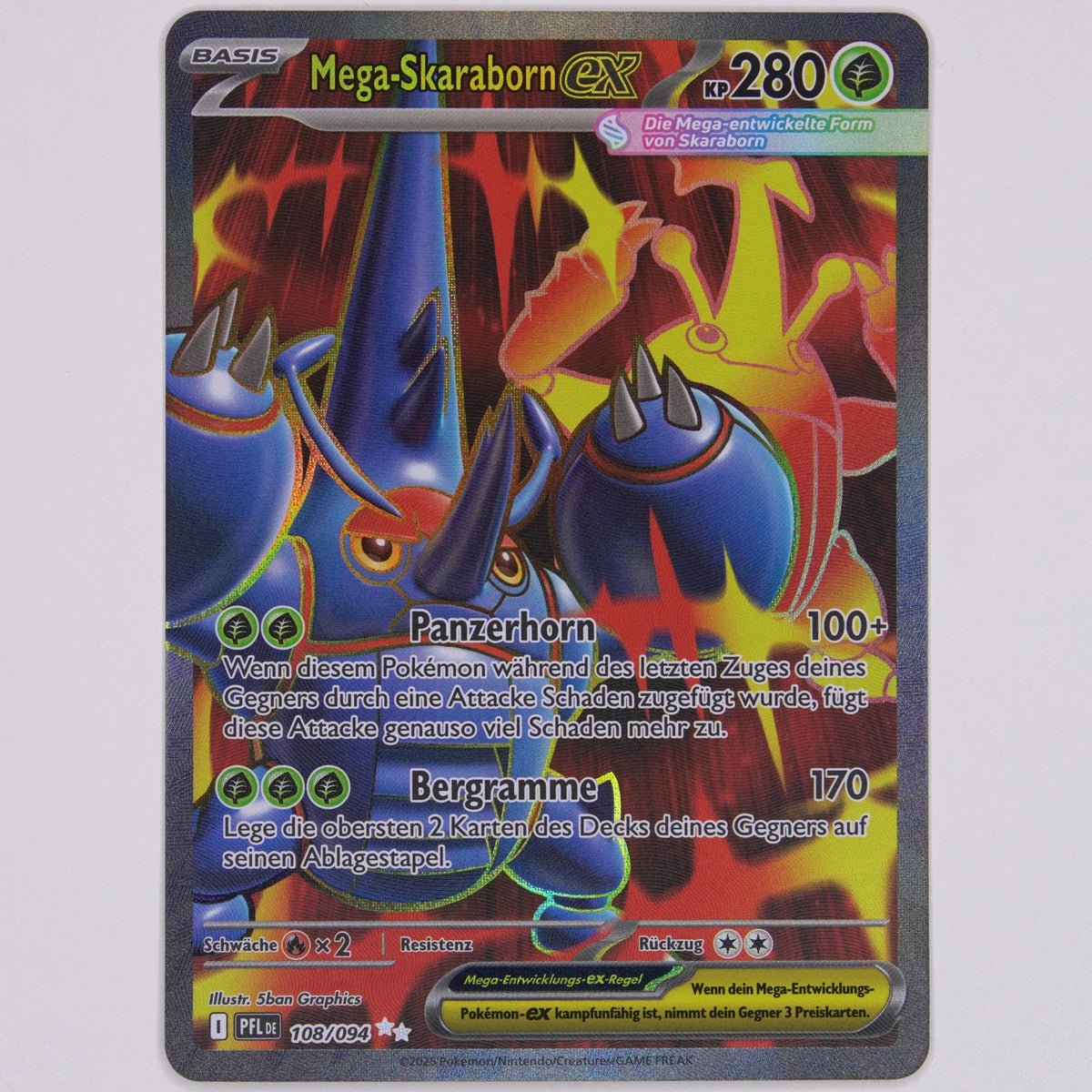 Vorderseite von Mega-Skaraborn ex 108/094 Ultra Rare in Near Mint (Deutsch)