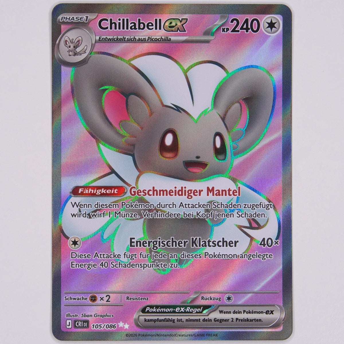 Vorderseite von Chillabell ex 105/086 (Ultra Rare) in Near Mint (Deutsch)