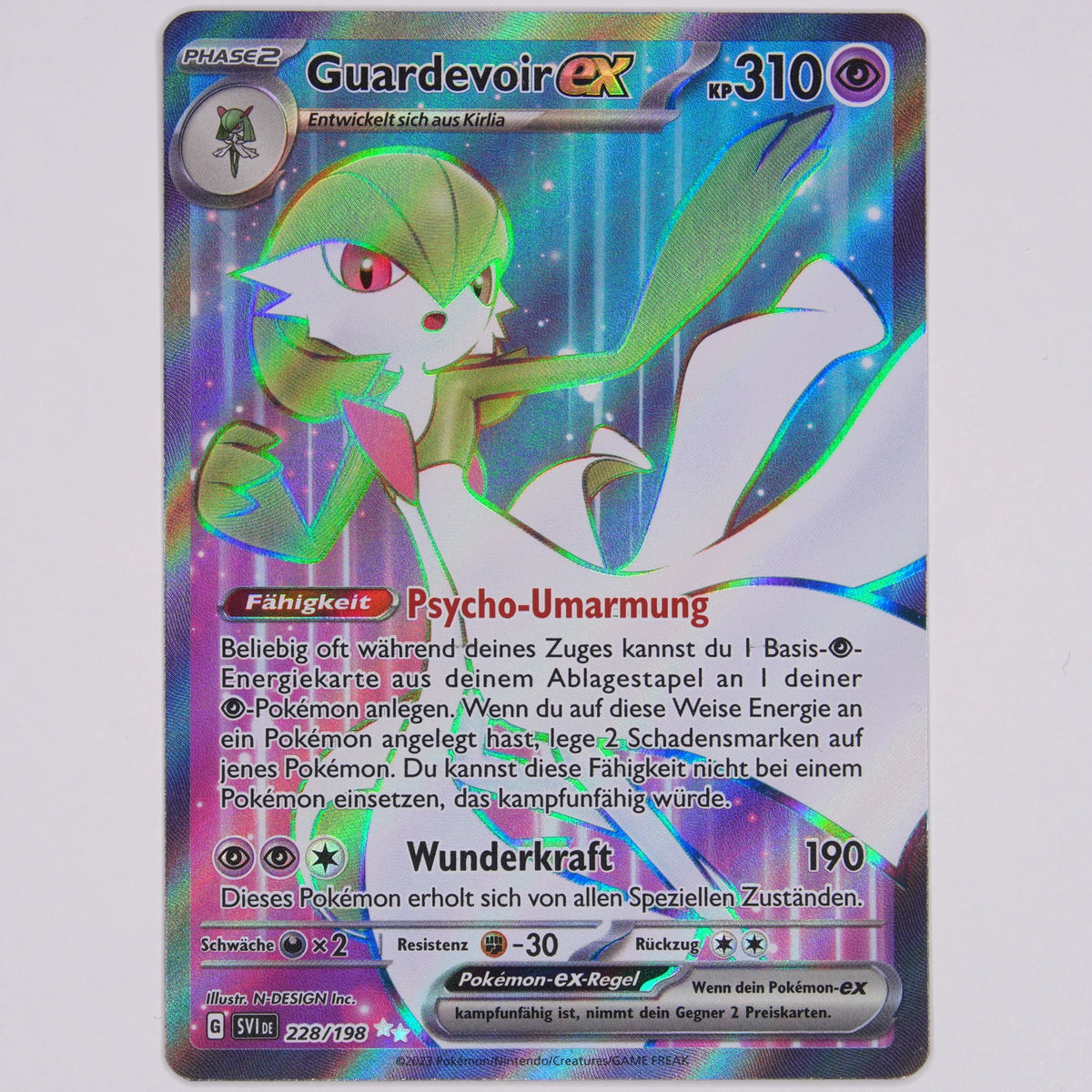 Vorderseite von Guardevoir ex 228/198 (Ultra Rare) in Near Mint (Deutsch)
