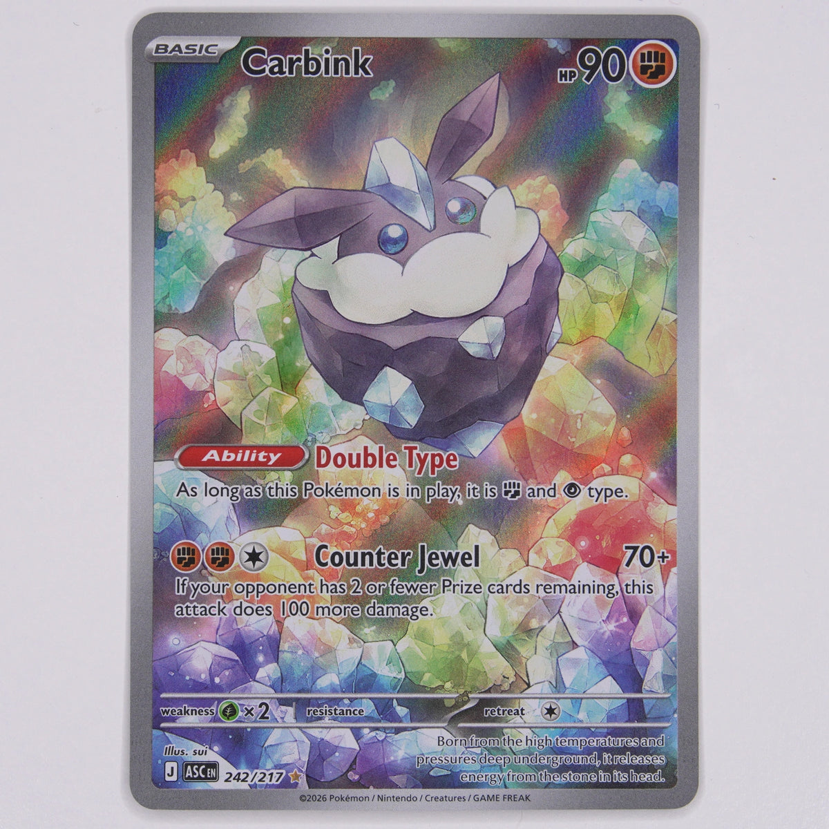 Vorderseite von Carbink 242/217 (Illustration Rare) in Near Mint (Englisch)