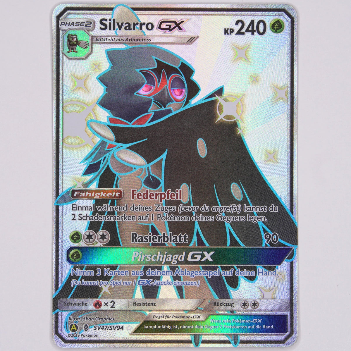 Vorderseite von Silvarro GX SV47/SV94 (Shiny Ultra Rare) in Near Mint (Deutsch)