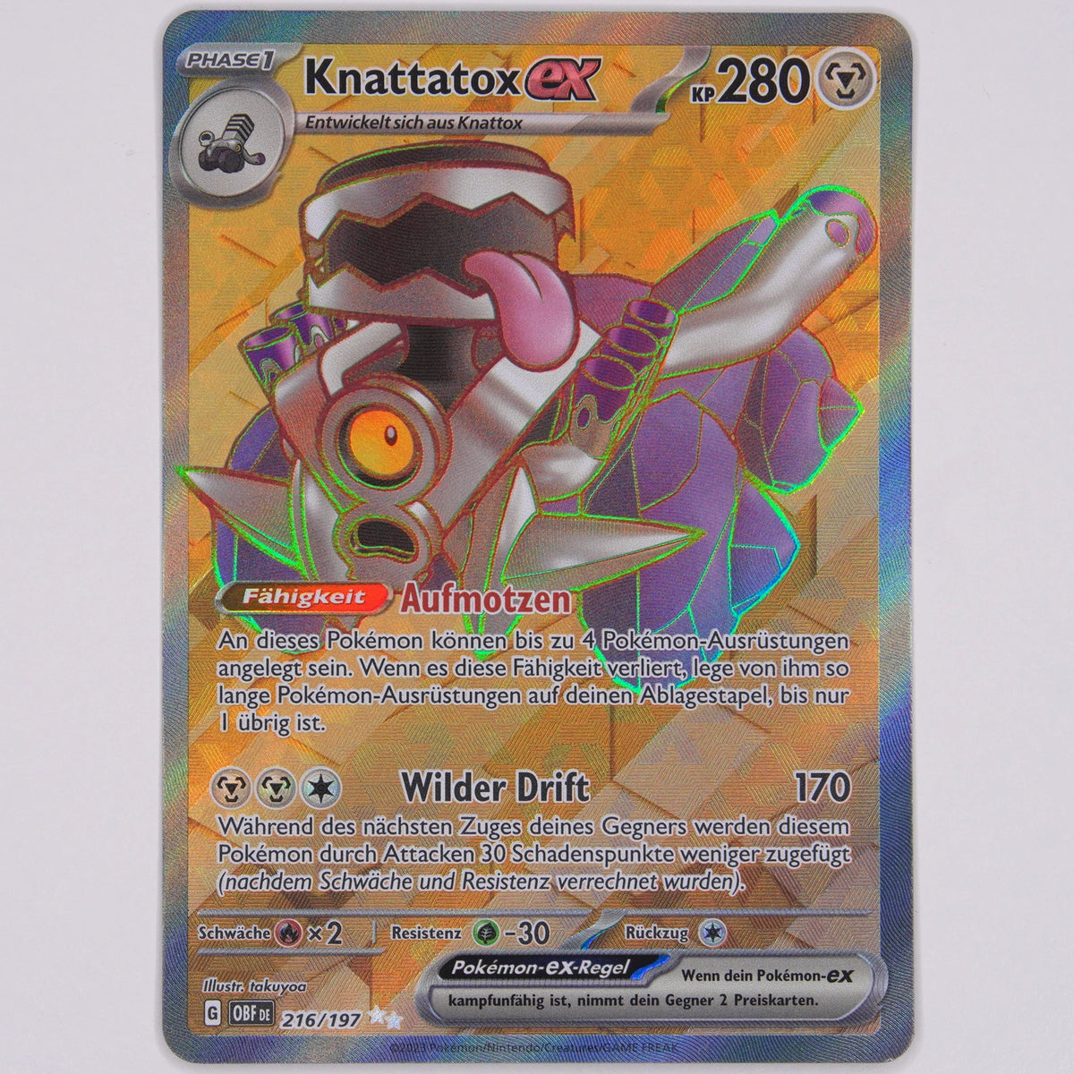 Vorderseite von Knattatox ex 216/197 (Ultra Rare) in Near Mint (Deutsch)