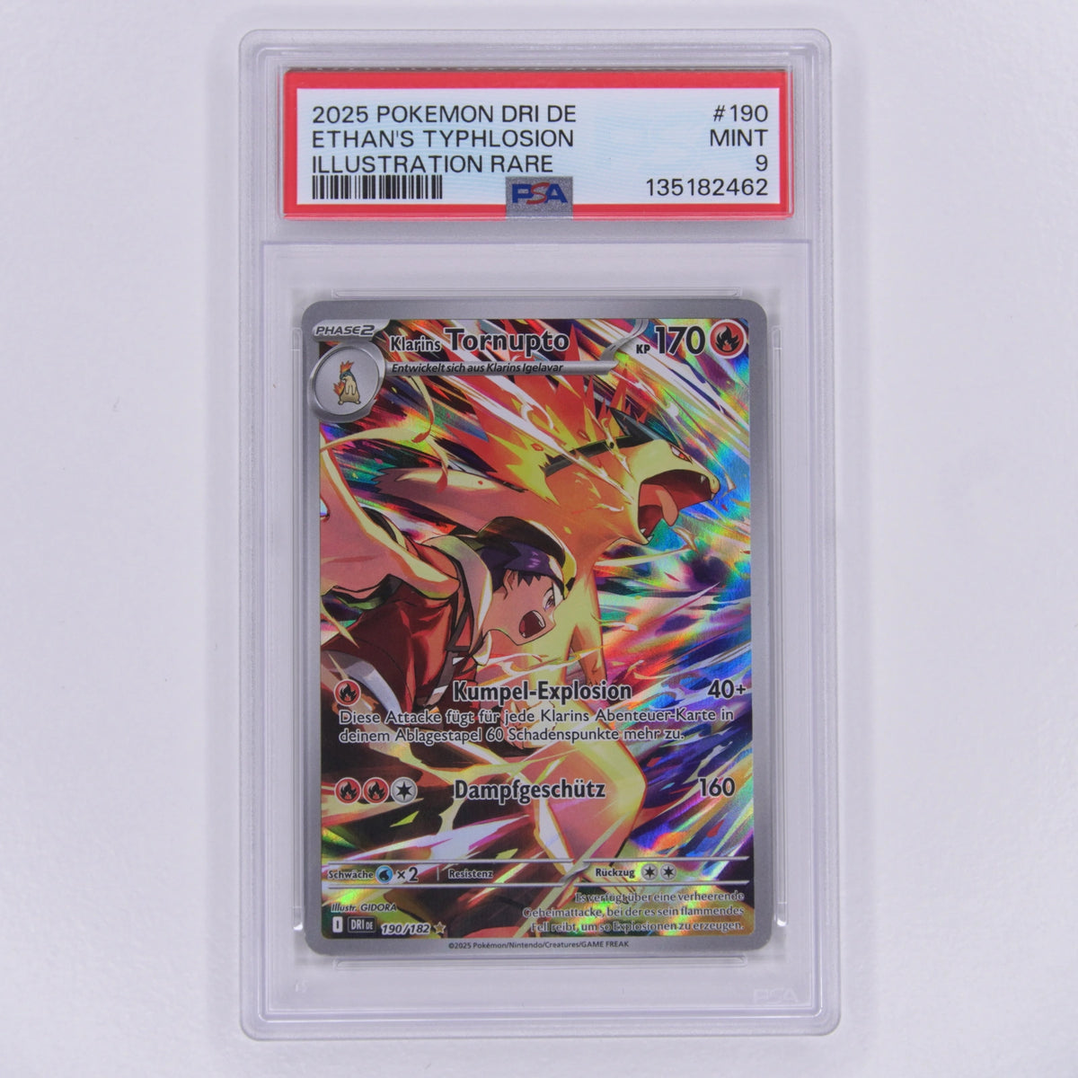 Klarins Tornupto 190/182 Illustration Rare PSA 9 – Vorderseite