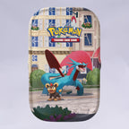 Pokemon Mini-Tin-Box Illumina City Zufälliges Motiv Pokémon TCG Deutsch Neu originalversiegelt Vorderseite