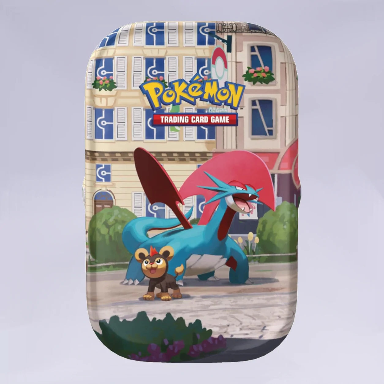 Pokemon Mini-Tin-Box Illumina City Zufälliges Motiv Pokémon TCG Deutsch Neu originalversiegelt Vorderseite